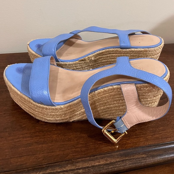 Kate Spade Blue Platform Espadrille Wedge Sandals Size 9M - Picture 16 of 16